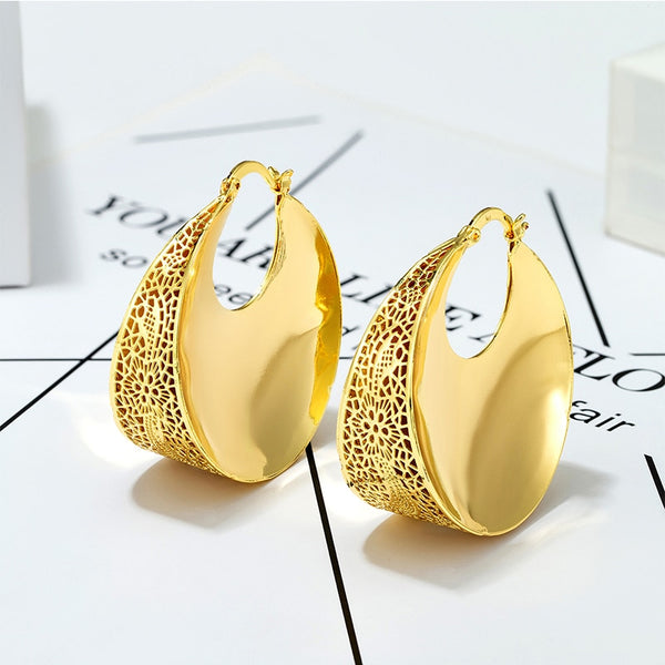 Fashion Jewelry Earrings For Women 24K Gold Plated Drop Dangle Earrings