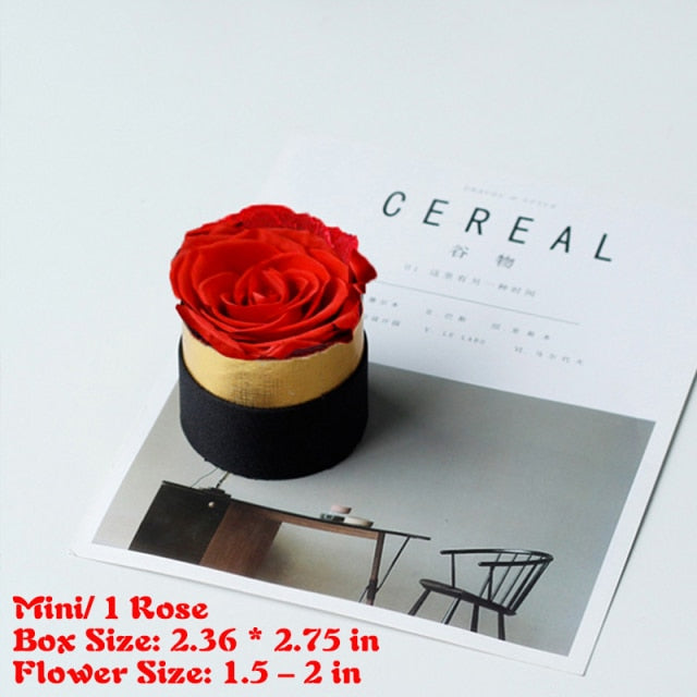 Eternal Rose In Love Box Preserved Real Flowers with Box Set