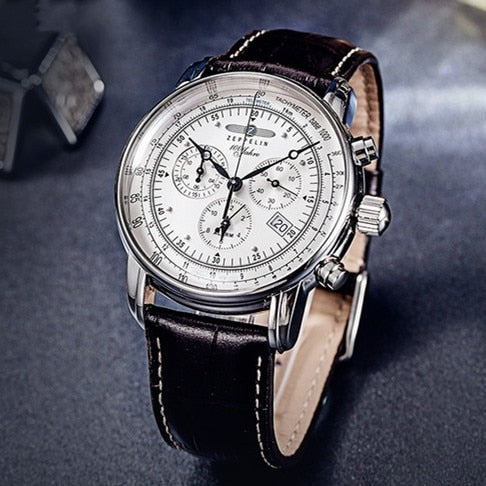 men's fashion leisure imported waterproof belt business quartz watch
