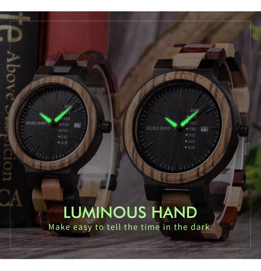Men Women Quartz Week Date Timepiece