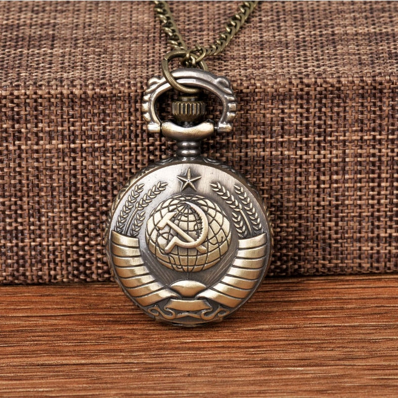 Soviet Sickle Hammer Style Quartz Pocket Watch