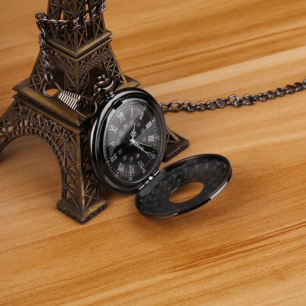 Fashion Vintage  Roman Number Me Quartz Steampunk Pocket Watch