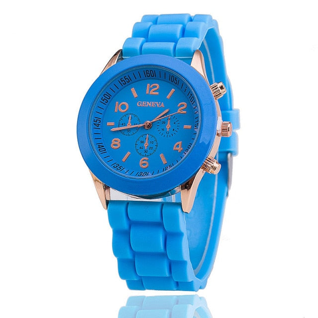 Quartz Watch Men ad Casual Silicone Women Watches