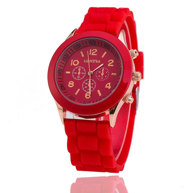 Quartz Watch Men ad Casual Silicone Women Watches