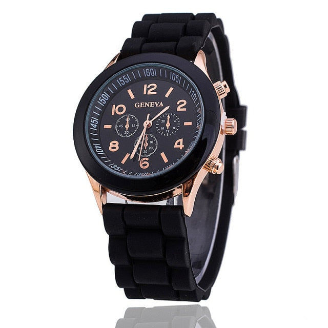 Quartz Watch Men ad Casual Silicone Women Watches