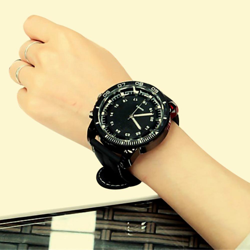 Faux Leather Band Quartz Wrist Watch Couple Dating Gift