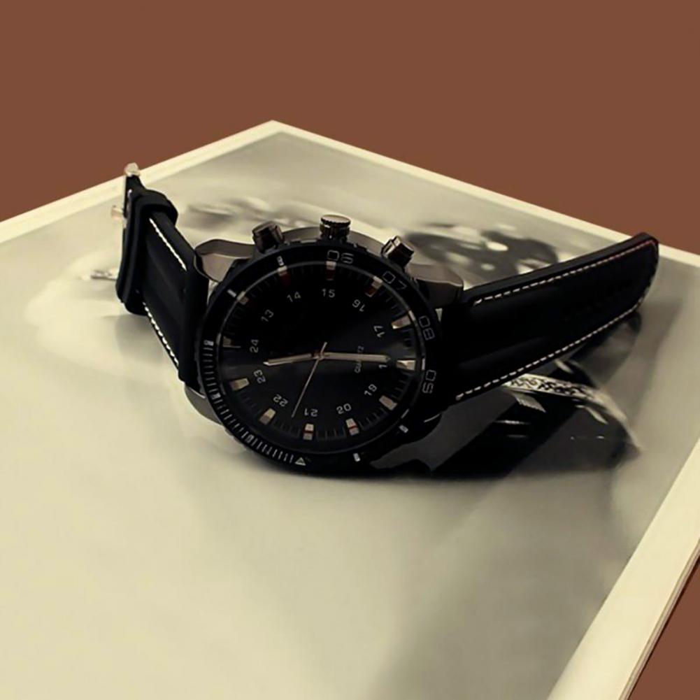 Faux Leather Band Quartz Wrist Watch Couple Dating Gift