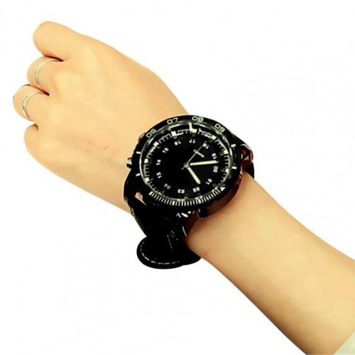 Faux Leather Band Quartz Wrist Watch Couple Dating Gift