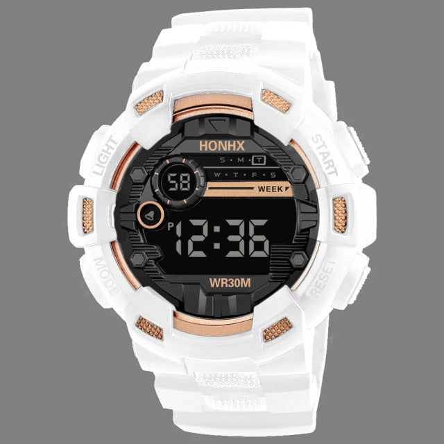 Men's Sports Digital Chronograph Waterproof Stainless Business Wristwatch
