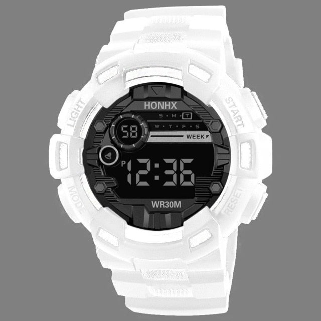 Men's Sports Digital Chronograph Waterproof Stainless Business Wristwatch