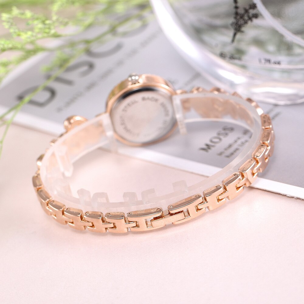 Casual LOVE Rhinestones British Women Quartz Wristwatch Gift