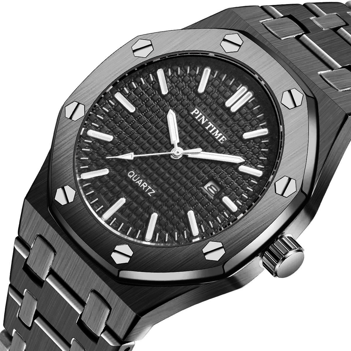 Full Steel Business Mens Watches Men Military Wristwatch