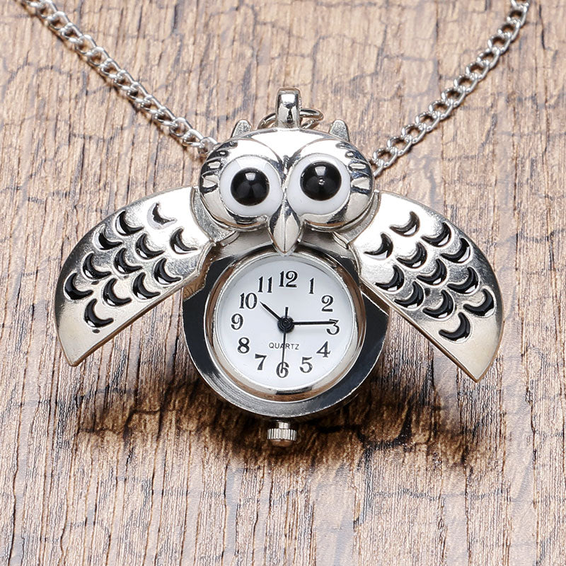 Fashion Little Cute Owl Shaped Pocket Watches
