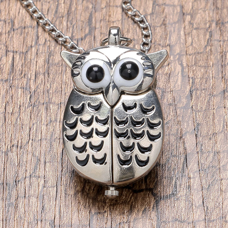 Fashion Little Cute Owl Shaped Pocket Watches