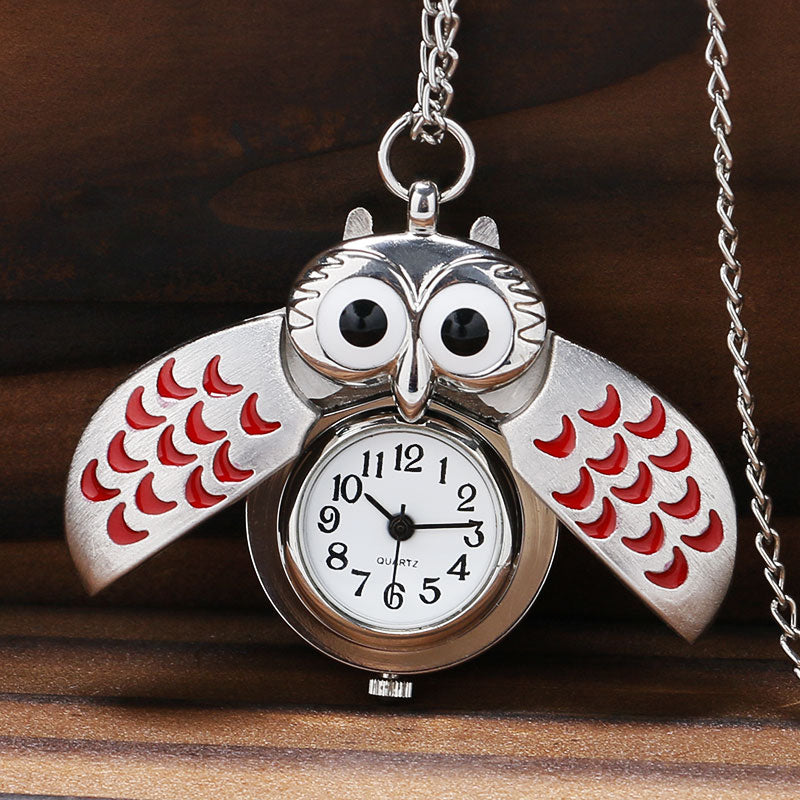 Fashion Little Cute Owl Shaped Pocket Watches