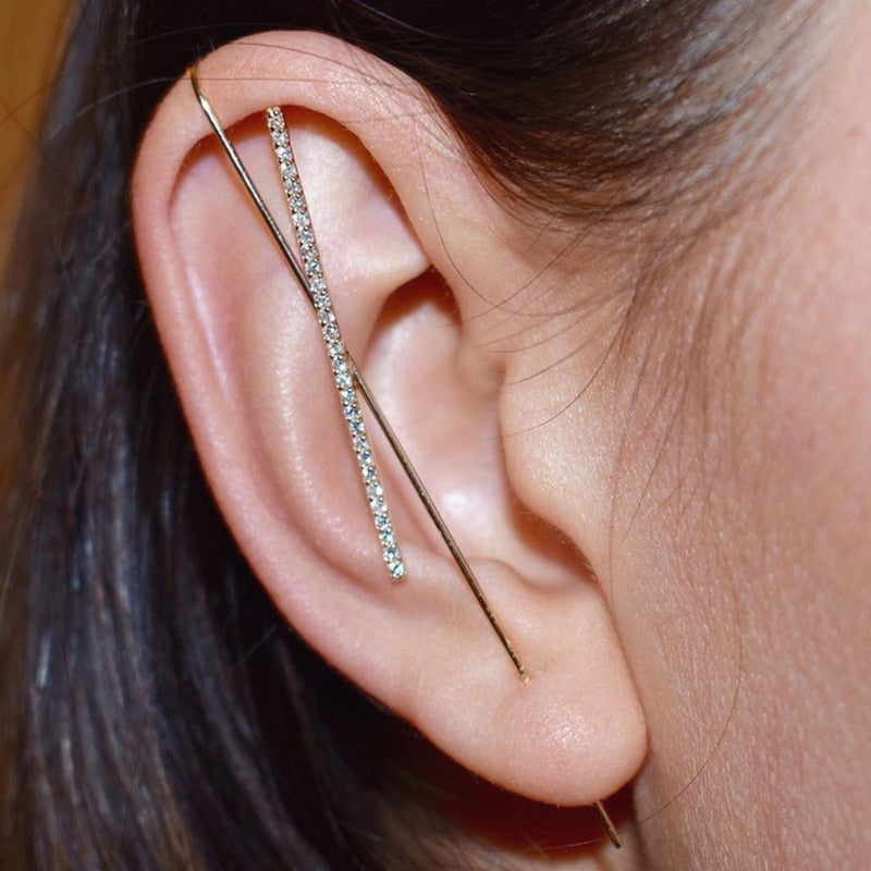 Ear Needle Wrap Crawler Hook Earrings for Women