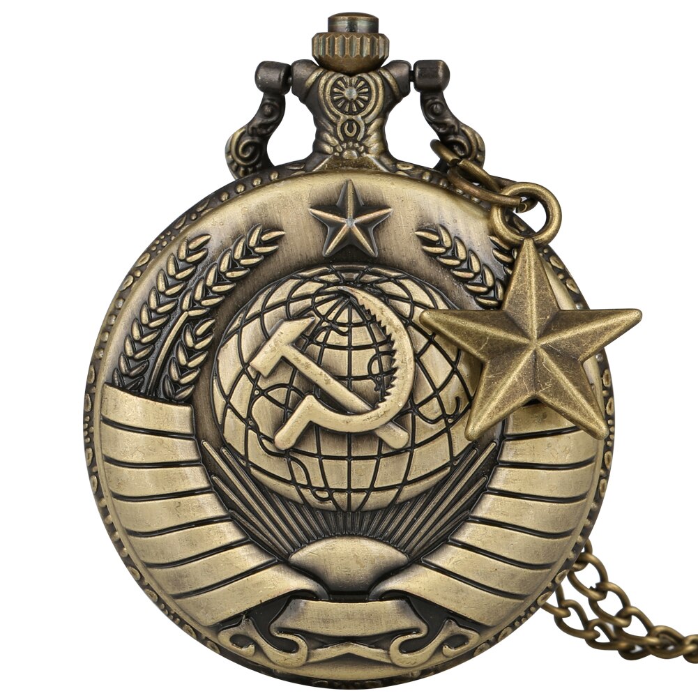 USSR Soviet Badges Sickle Hammer Style Pocket Watch