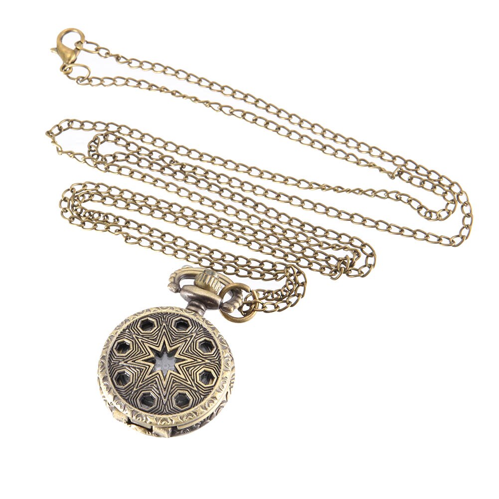 Vintage Fashion Pocket Watch Bronze Color Quartz Watch