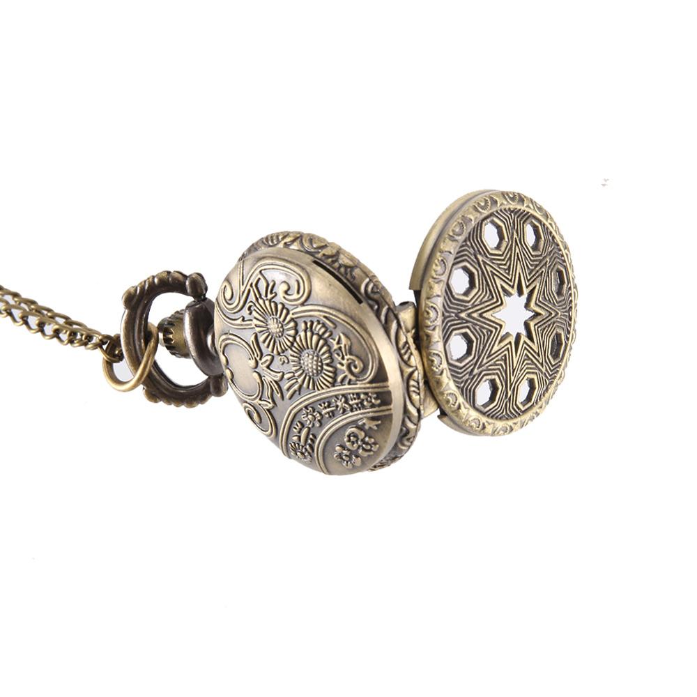 Vintage Fashion Pocket Watch Bronze Color Quartz Watch