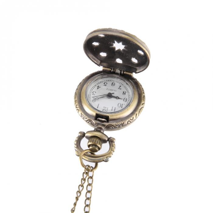 Vintage Fashion Pocket Watch Bronze Color Quartz Watch