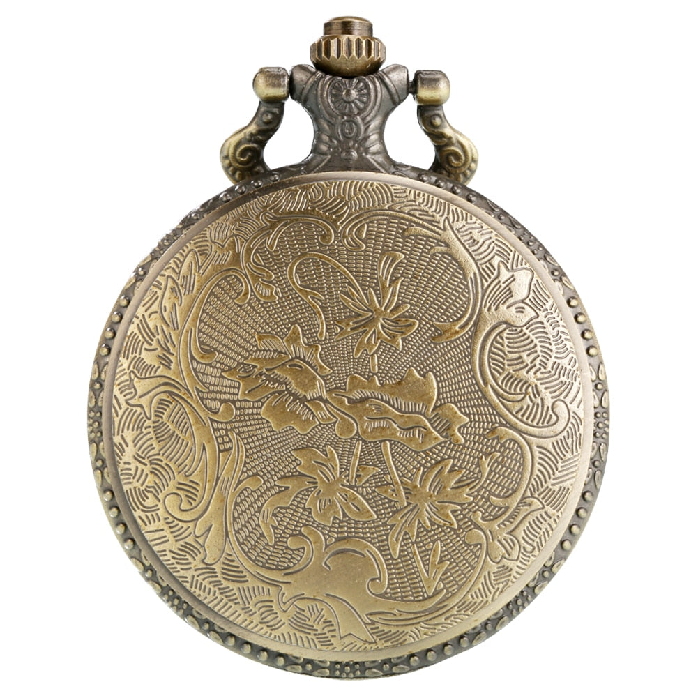 Bronze World War II Aircraft Quartz Pocket Watch