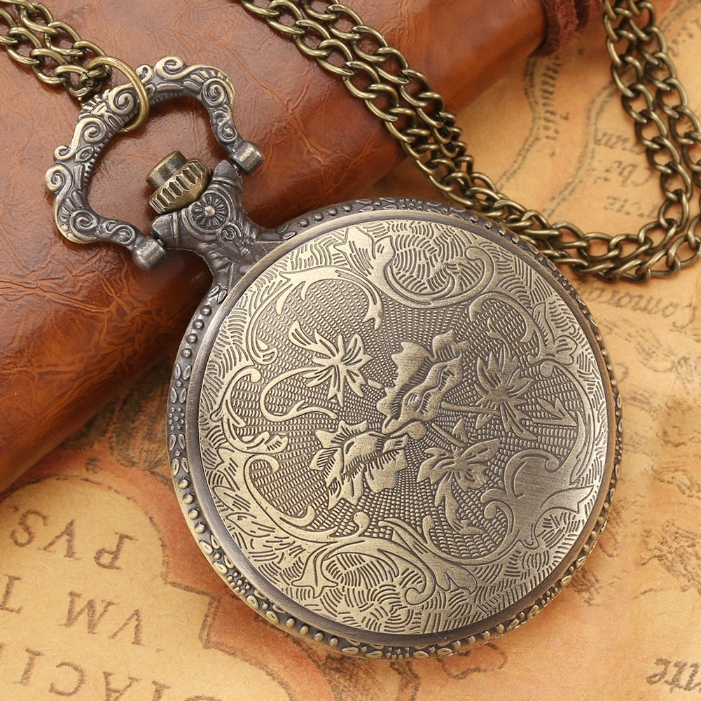 Bronze World War II Aircraft Quartz Pocket Watch