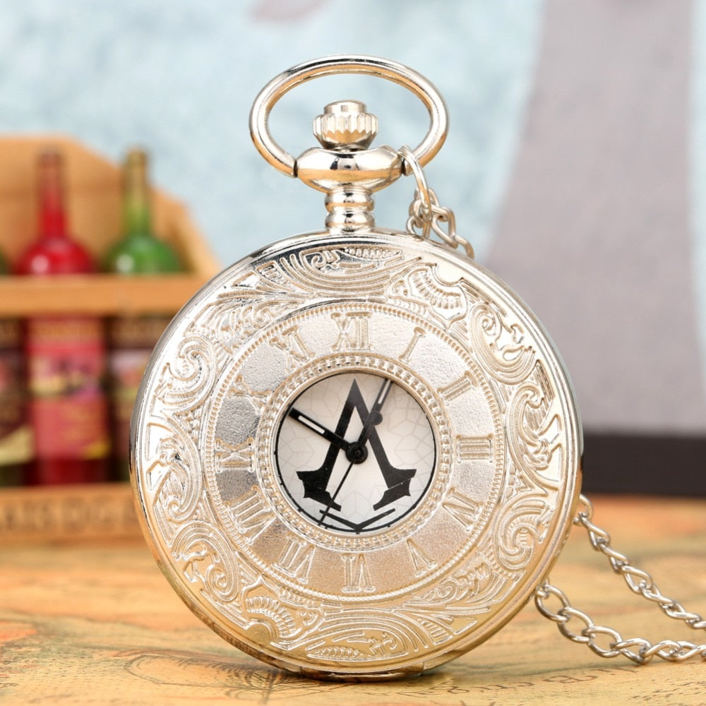 Antique Vintage Bronze Steampunk Quartz Pocket Watch