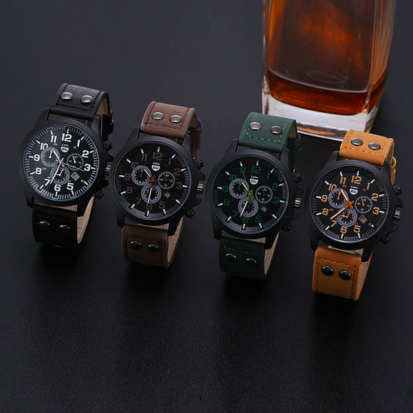 Reloj clásico vintage para hombre, acero inoxidable, resistente al agua.