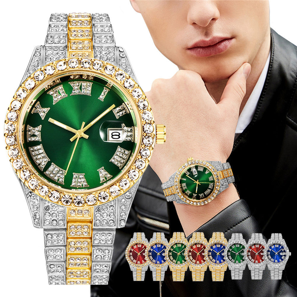 Luxury Quartz watches Stainless steel Diamond Fashion Luminous Clock Gift Watch