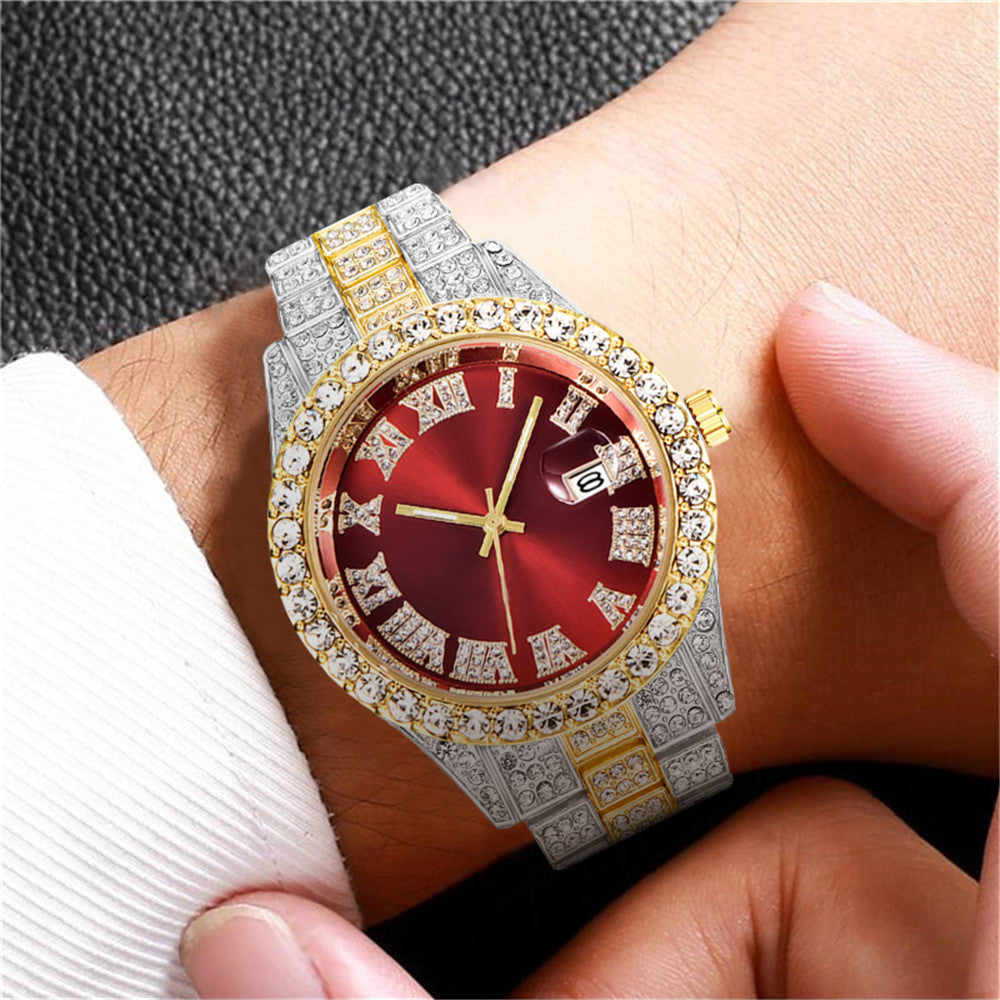 Luxury Quartz watches Stainless steel Diamond Fashion Luminous Clock Gift Watch