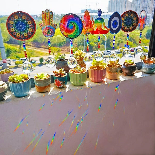 6 Styles Amulet Crystal Suncatcher For Window