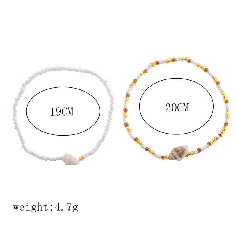 Boho Style Anklets For Women Girl Trendy Natural Shell Beads Ankle Bracelet