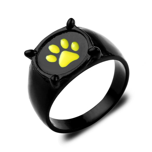 Anillos creativos de pata de gato para mujer