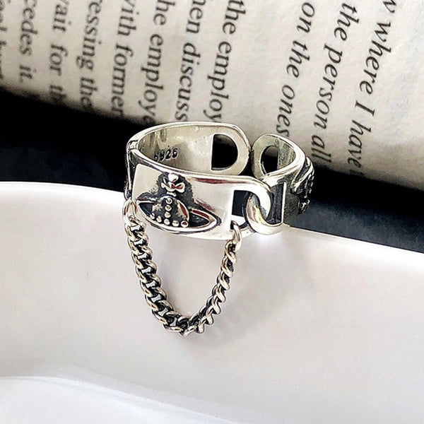 Anillos vintage con diseño de globo terráqueo para mujer