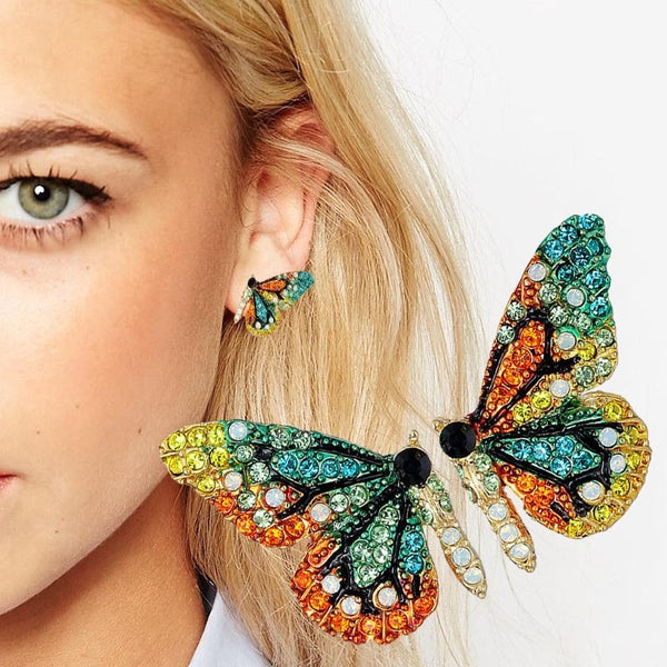 Color Butterfly Wing Earrings