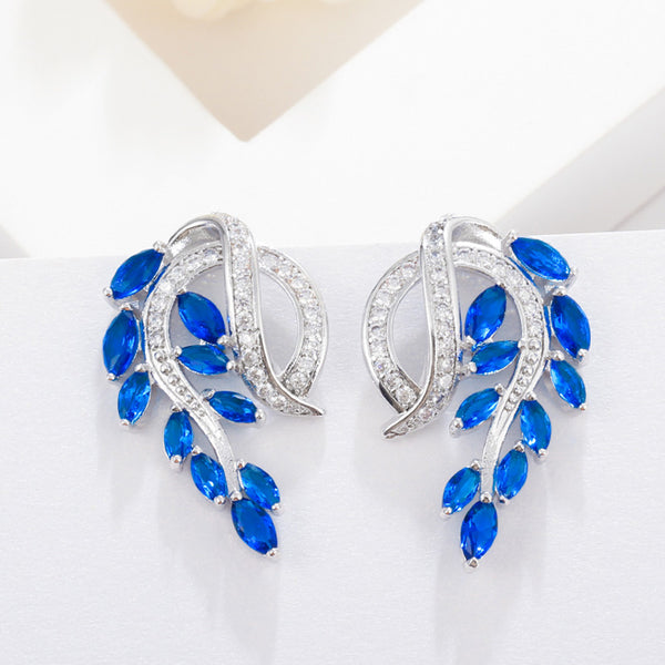 Long Big Round Heart Oval Dangle Drop Earrings Jewelry for Brides Gift