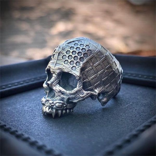 Cool Vintage Men&#39;s Heavy Skull Ring 316L Stainless Steel Rings