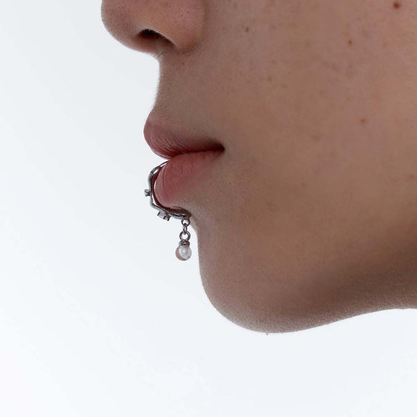 Fake Lip Piercing Clip Earrings C Shape Lip Ring