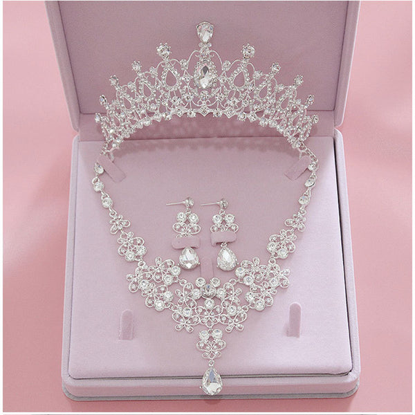 Conjuntos de joyas nupciales de cristal barroco para mujer