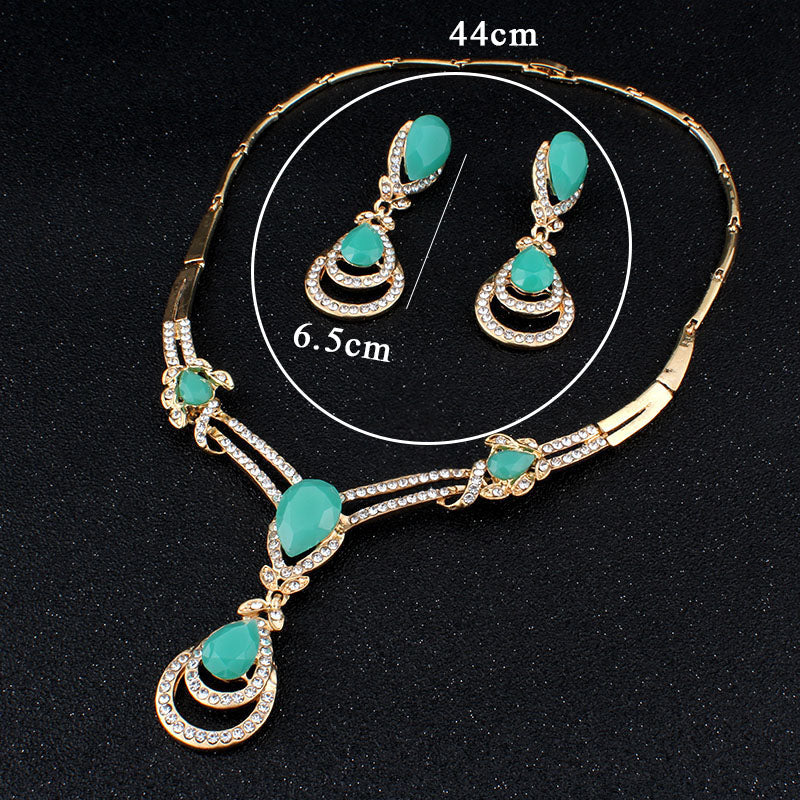 Gold-color Charm women summer clothing  jewelry set