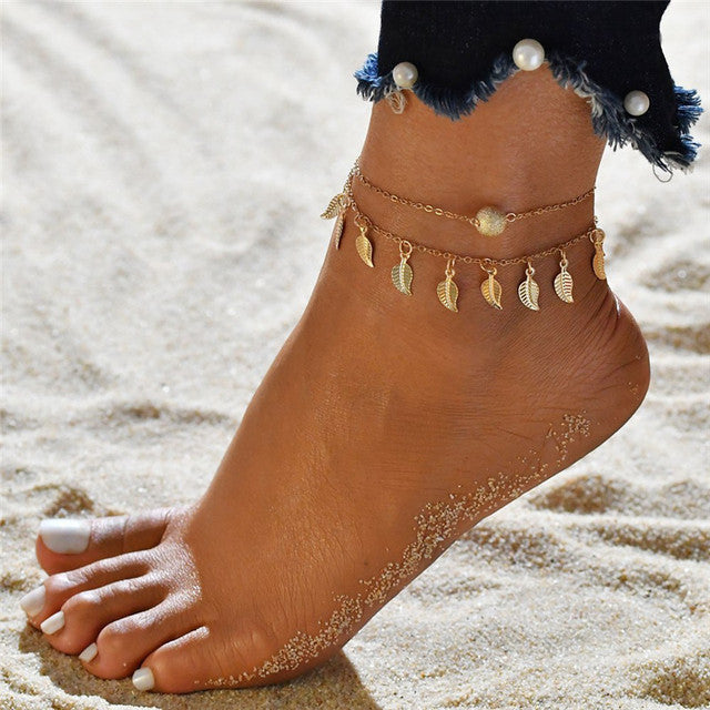 Fashion Simple Heart Female Anklets Foot Jewelry