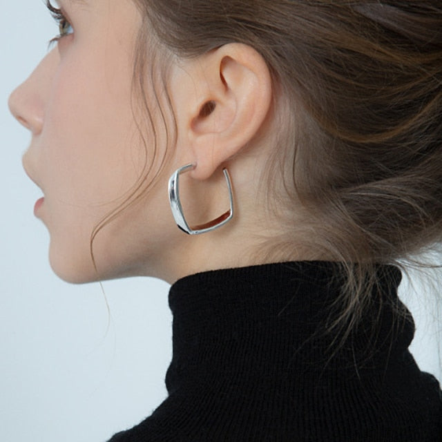 Fashion New Stainless Steel Stud Earrings For Women