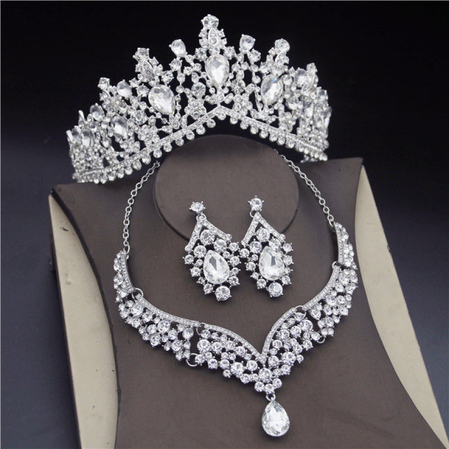 Korean Crystal Bridal Jewelry Sets for Women