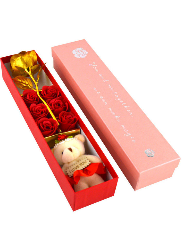 Artificial Flowers 24K Gold Foil Rose Valentine Day Gift