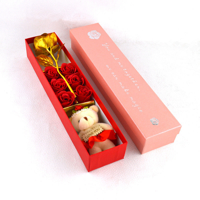 Artificial Flowers 24K Gold Foil Rose Valentine Day Gift