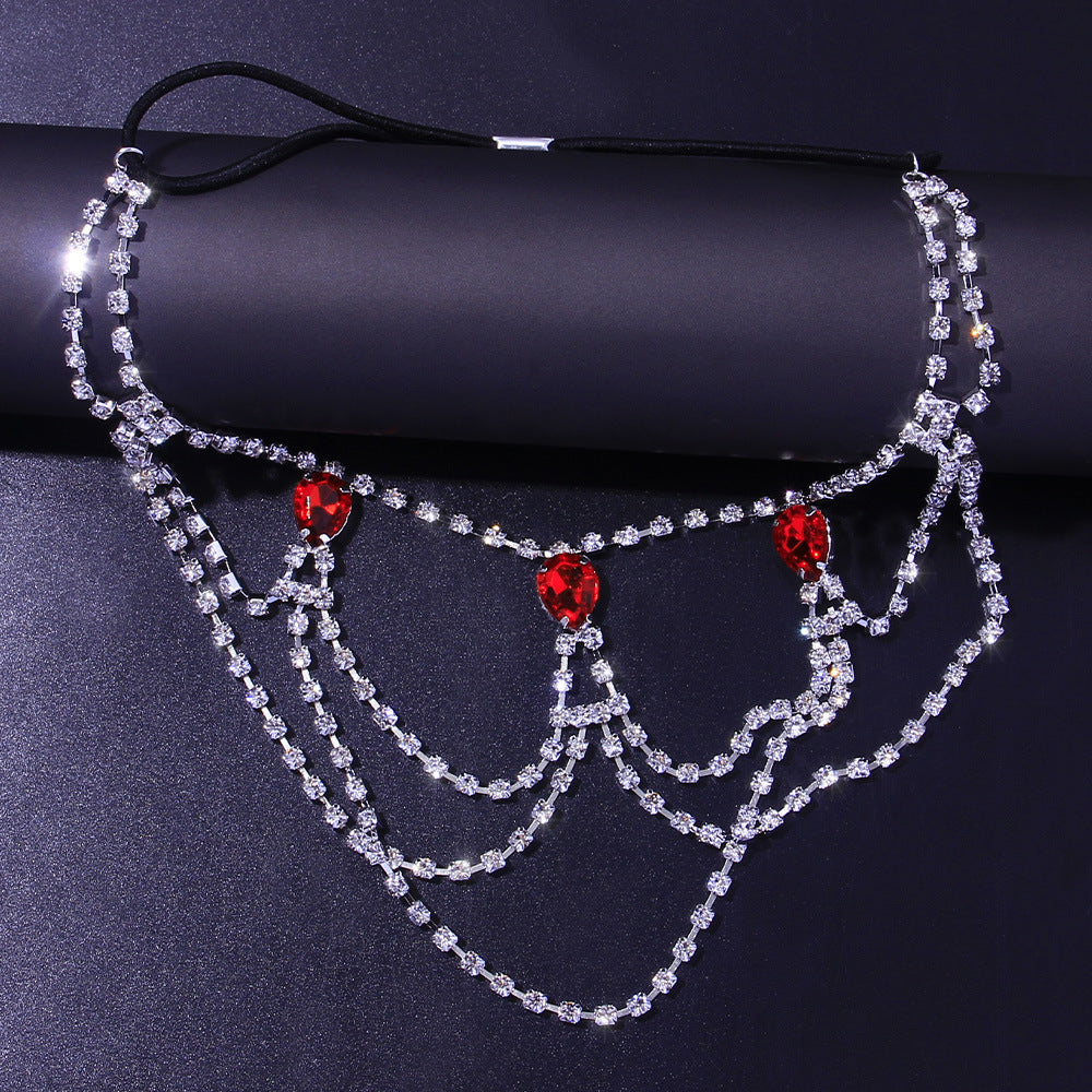 Fashion Red Crystal Multi-layer Leg Chain  for Women