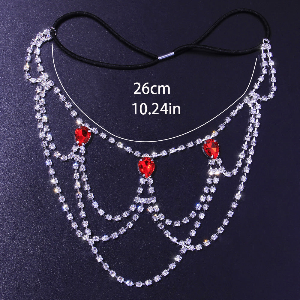 Fashion Red Crystal Multi-layer Leg Chain  for Women