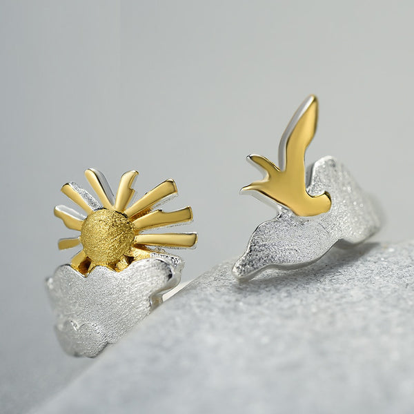 925 Sterling Silver Luxury Adjustable Rings for Women