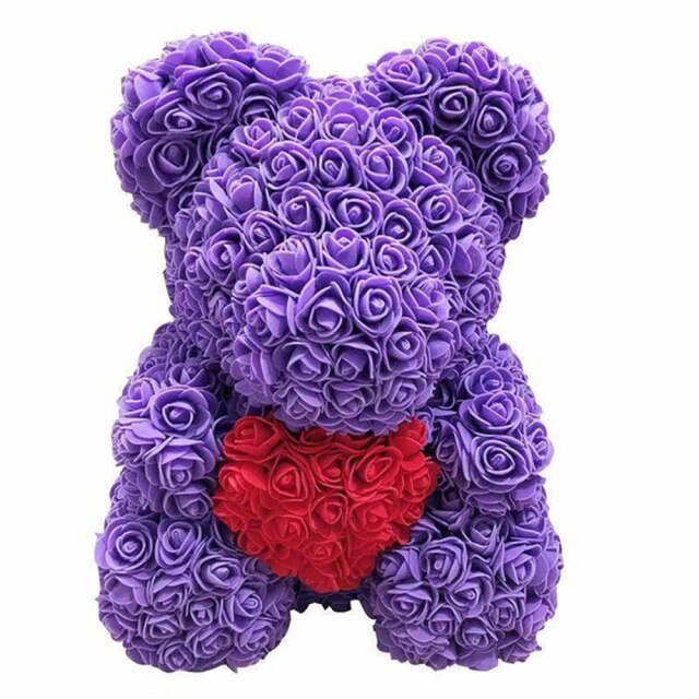 Teddy Rose Bear Artificial Flowers Rose Bear Rabbit Heart Birthday Valentines Day Gift