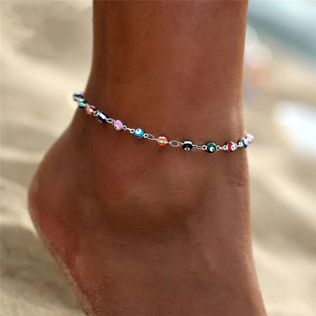 Bohemian Starfish Beads Stone Anklets for Women